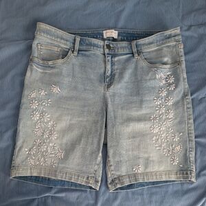 Lane Bryant Embroidered Bermuda Shorts